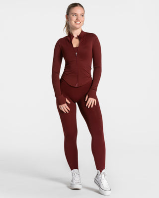 Femme Shaping Zip Jacke „Weinrot“