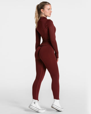 Femme Shaping Zip Jacke „Weinrot“