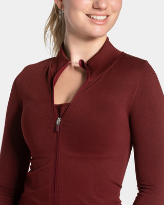 Femme Shaping Zip Jacke „Weinrot“