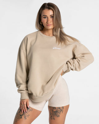 Acid-Oversize-Pullover „Sand“