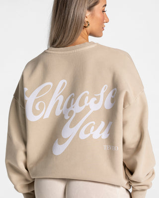 Acid-Oversize-Pullover „Sand“