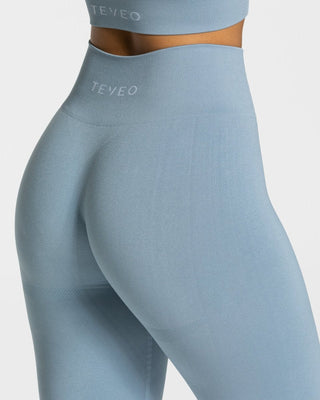 Edle Leggings "Stahlblau"