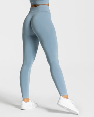 Edle Leggings "Stahlblau"