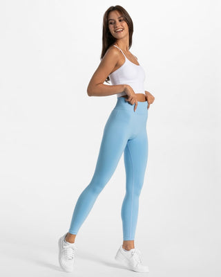 Zeitlose Scrunch Leggings "Babyblau"