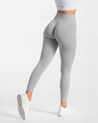 Zeitlose Scrunch Leggings "Hellgrau"