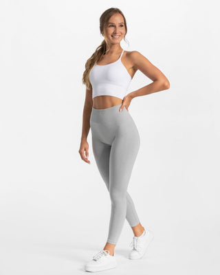 Zeitlose Scrunch Leggings "Hellgrau"