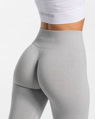 Zeitlose Scrunch Leggings "Hellgrau"
