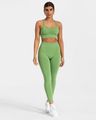 Zeitlose Scrunch Leggings „Olive“