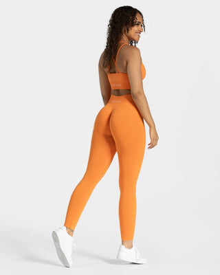 Zeitlose Scrunch Leggings „Orange“