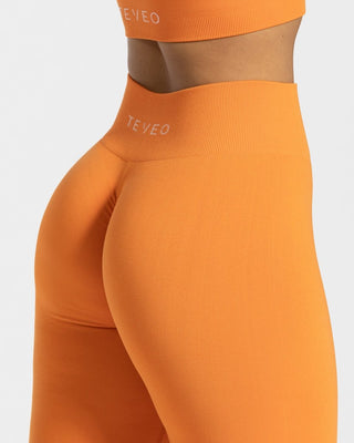 Zeitlose Scrunch Leggings „Orange“
