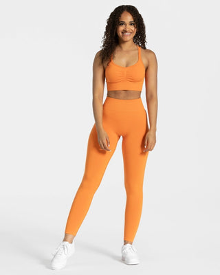 Zeitlose Scrunch Leggings „Orange“
