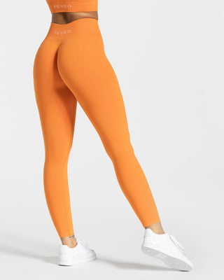 Zeitlose Scrunch Leggings „Orange“