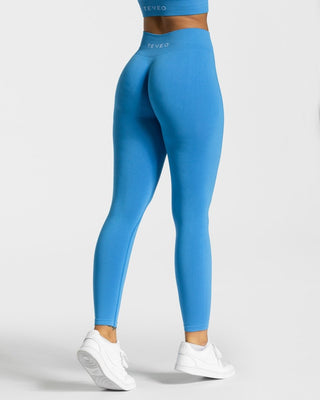 Zeitlose Scrunch Leggings "Sommerblau"