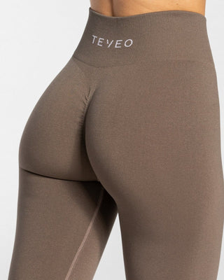Zeitlose Scrunch Leggings „Taupe“