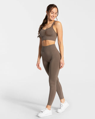 Zeitlose Scrunch Leggings „Taupe“